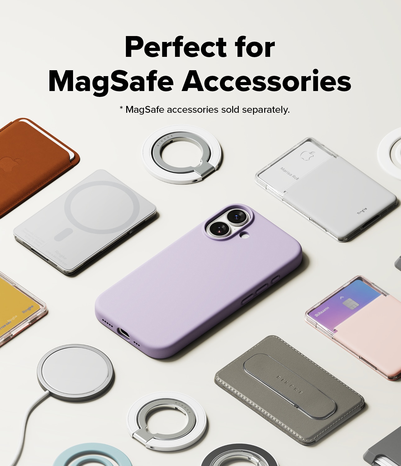 Silicone Magnetic Cover iPhone 17 Light Purple