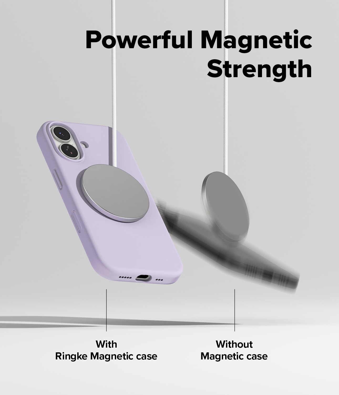 Silicone Magnetic Cover iPhone 17 Light Purple