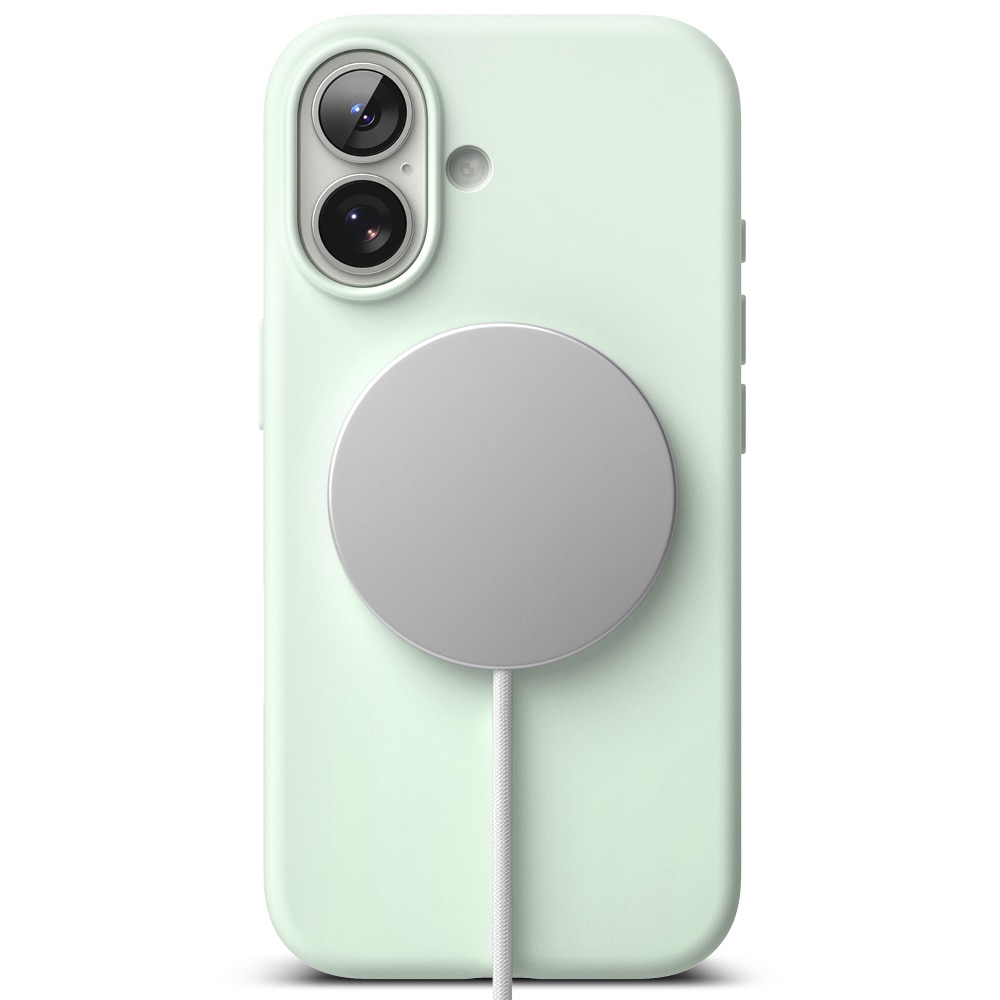 Silicone Magnetic Cover iPhone 17 Soft Mint