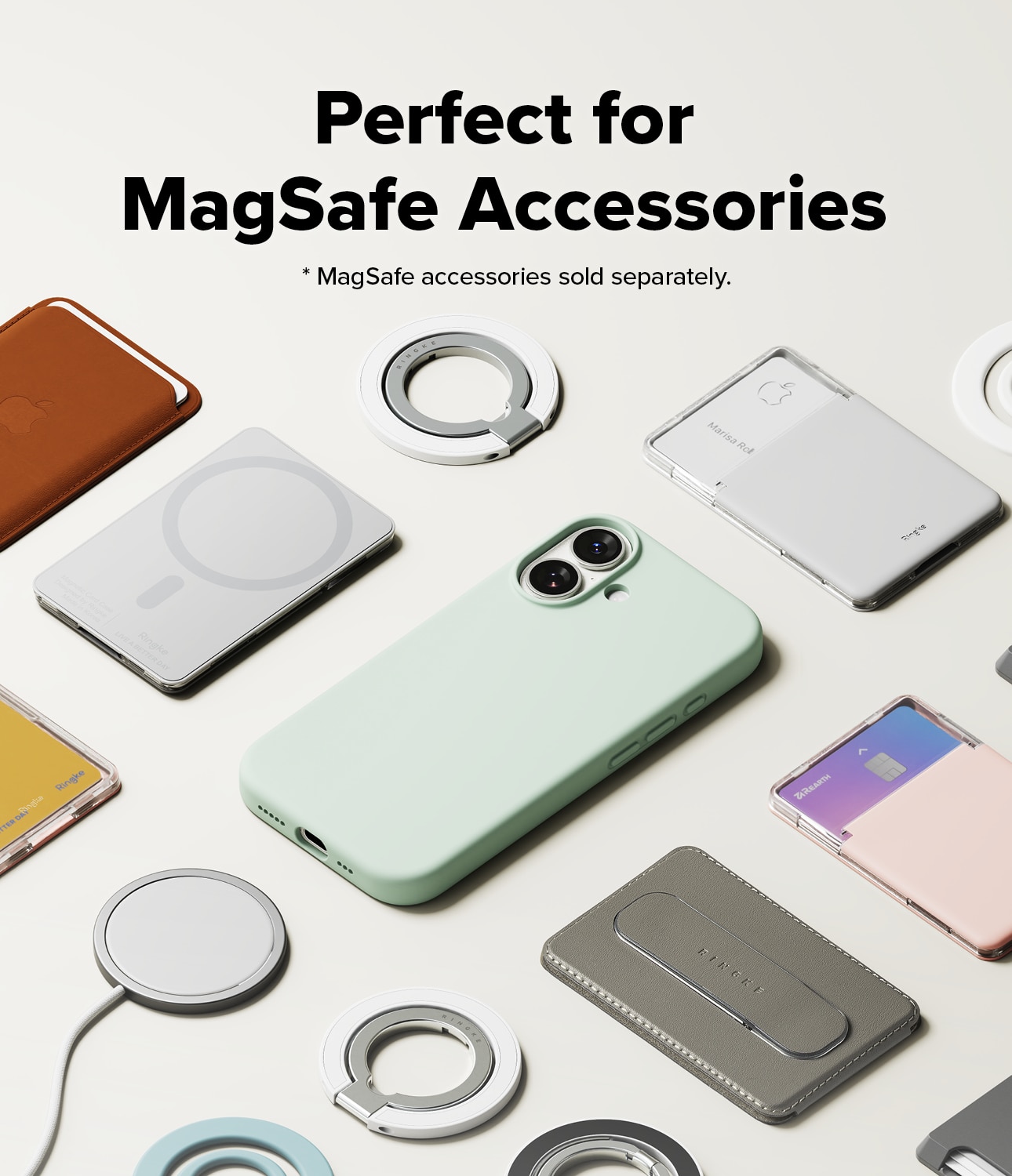 Silicone Magnetic Cover iPhone 17 Soft Mint