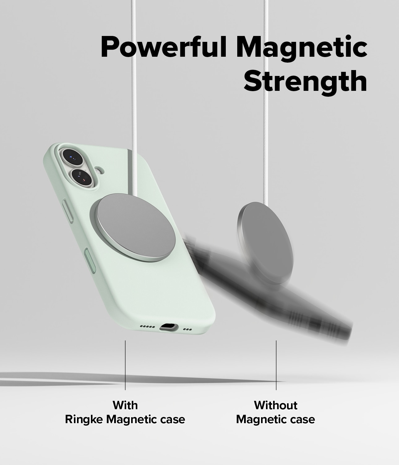 Silicone Magnetic Cover iPhone 17 Soft Mint
