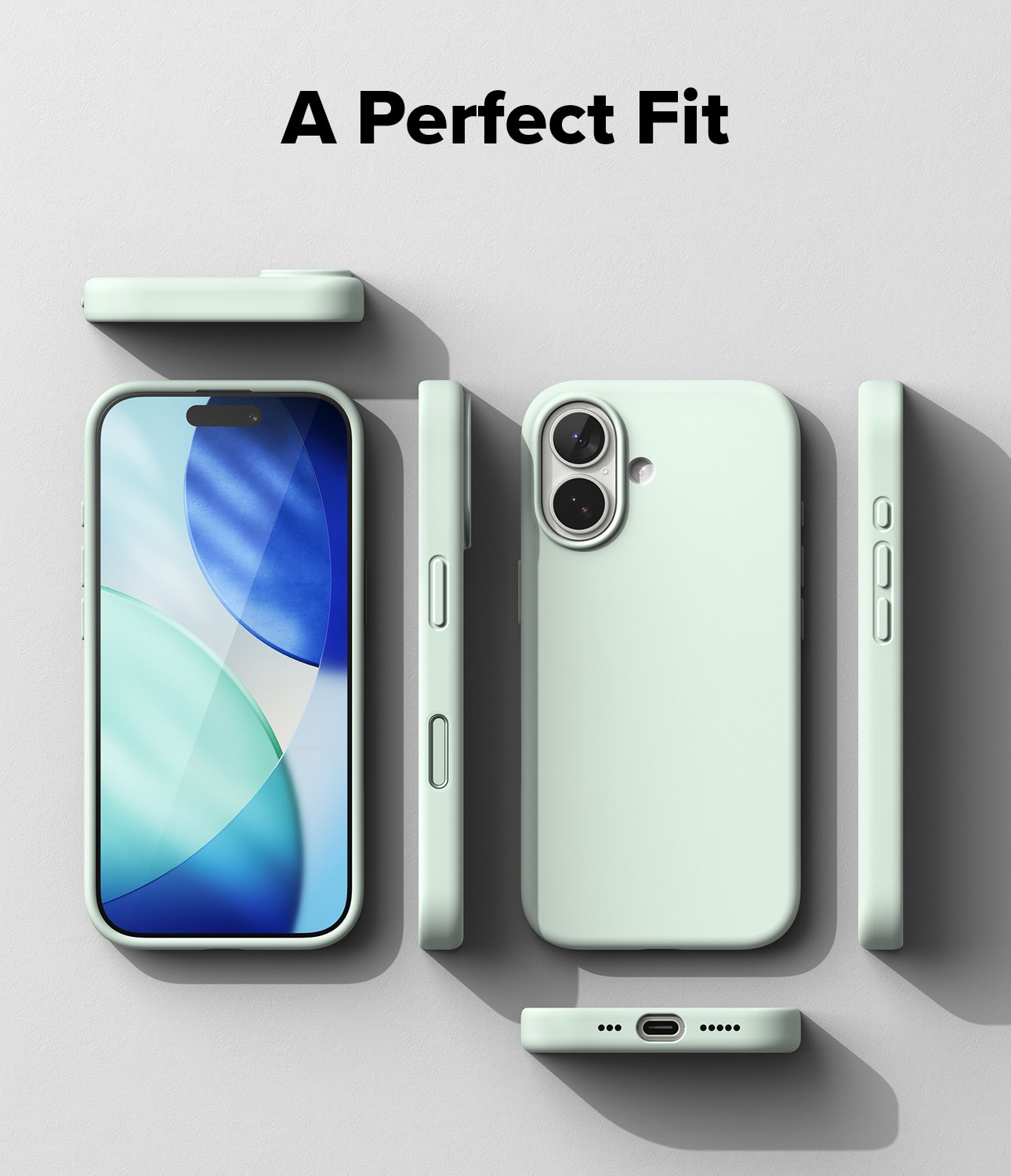 Silicone Magnetic Cover iPhone 17 Soft Mint