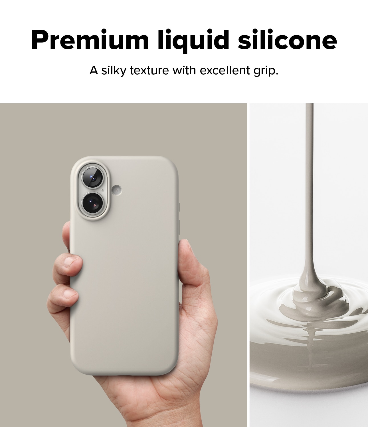 Silicone Magnetic Cover iPhone 17 Stone