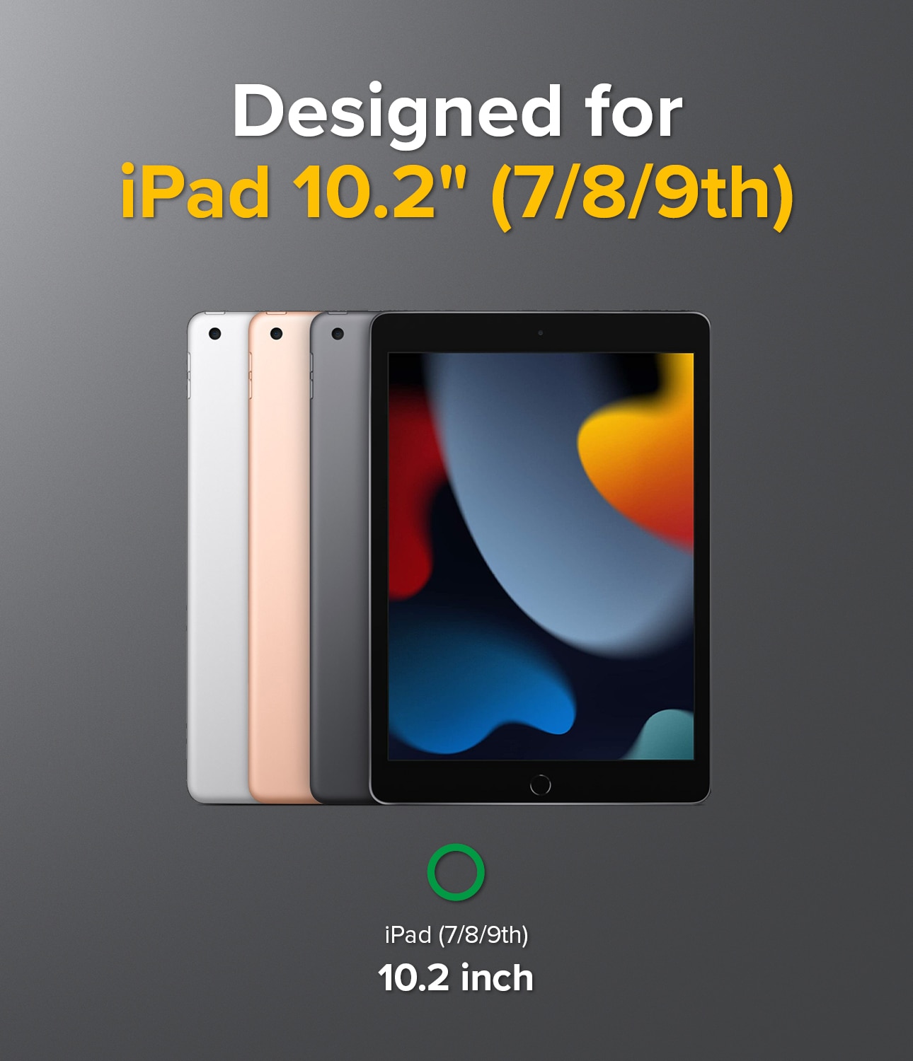 Cover Fusion Plus iPad 10.2 7th Gen (2019) White/Lime Glow
