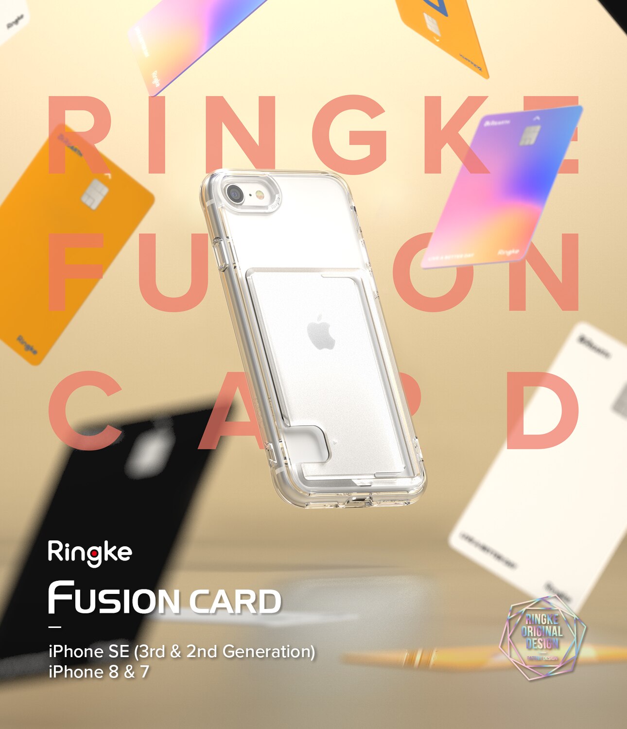 Cover Fusion Card iPhone SE 2022 trasparente