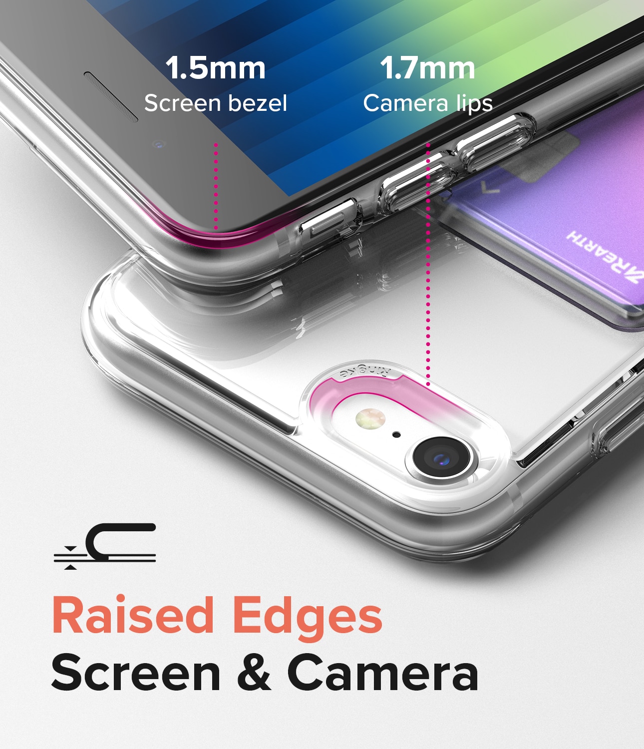 Cover Fusion Card iPhone SE 2022 trasparente