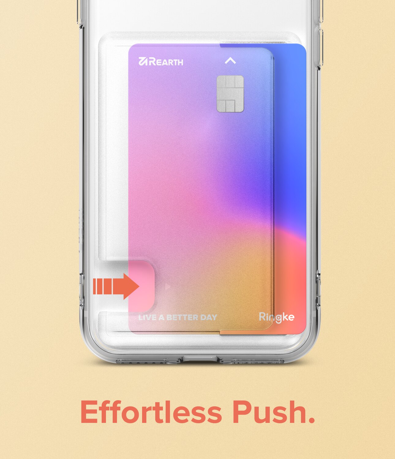 Cover Fusion Card iPhone SE 2022 trasparente
