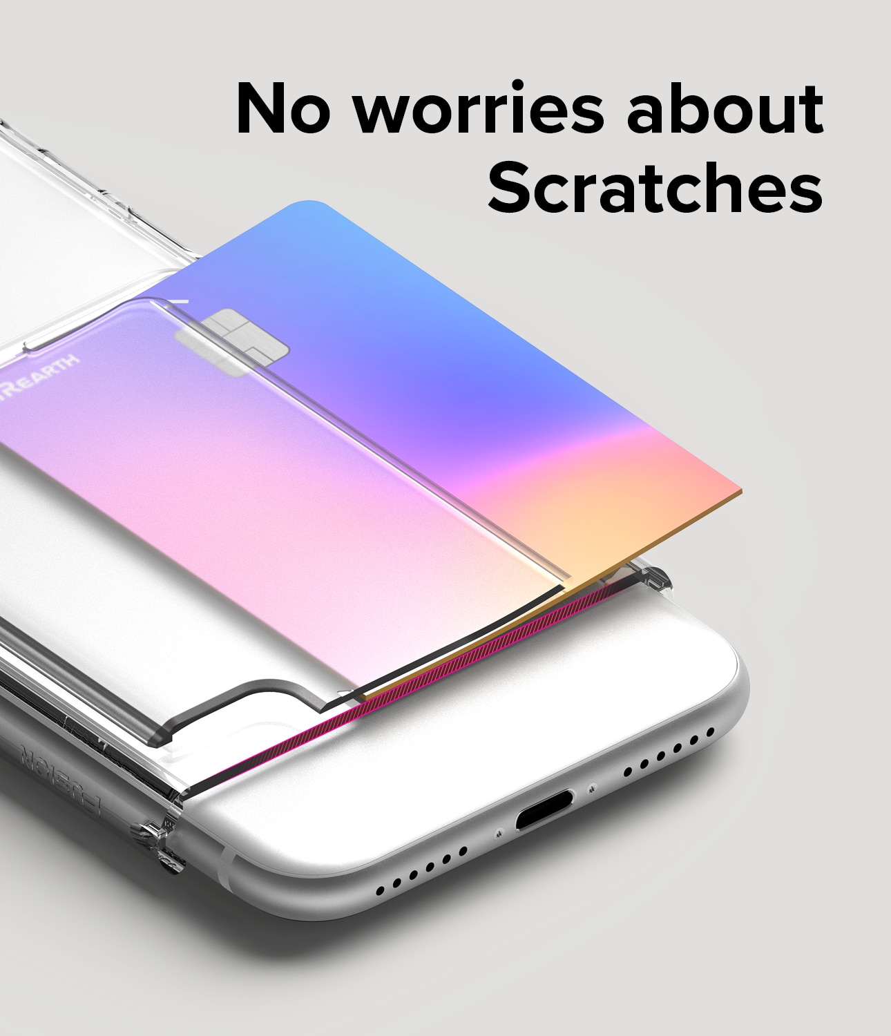 Cover Fusion Card iPhone SE 2022 trasparente