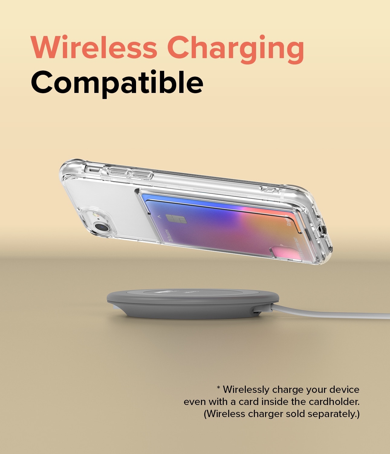 Cover Fusion Card iPhone SE 2022 trasparente