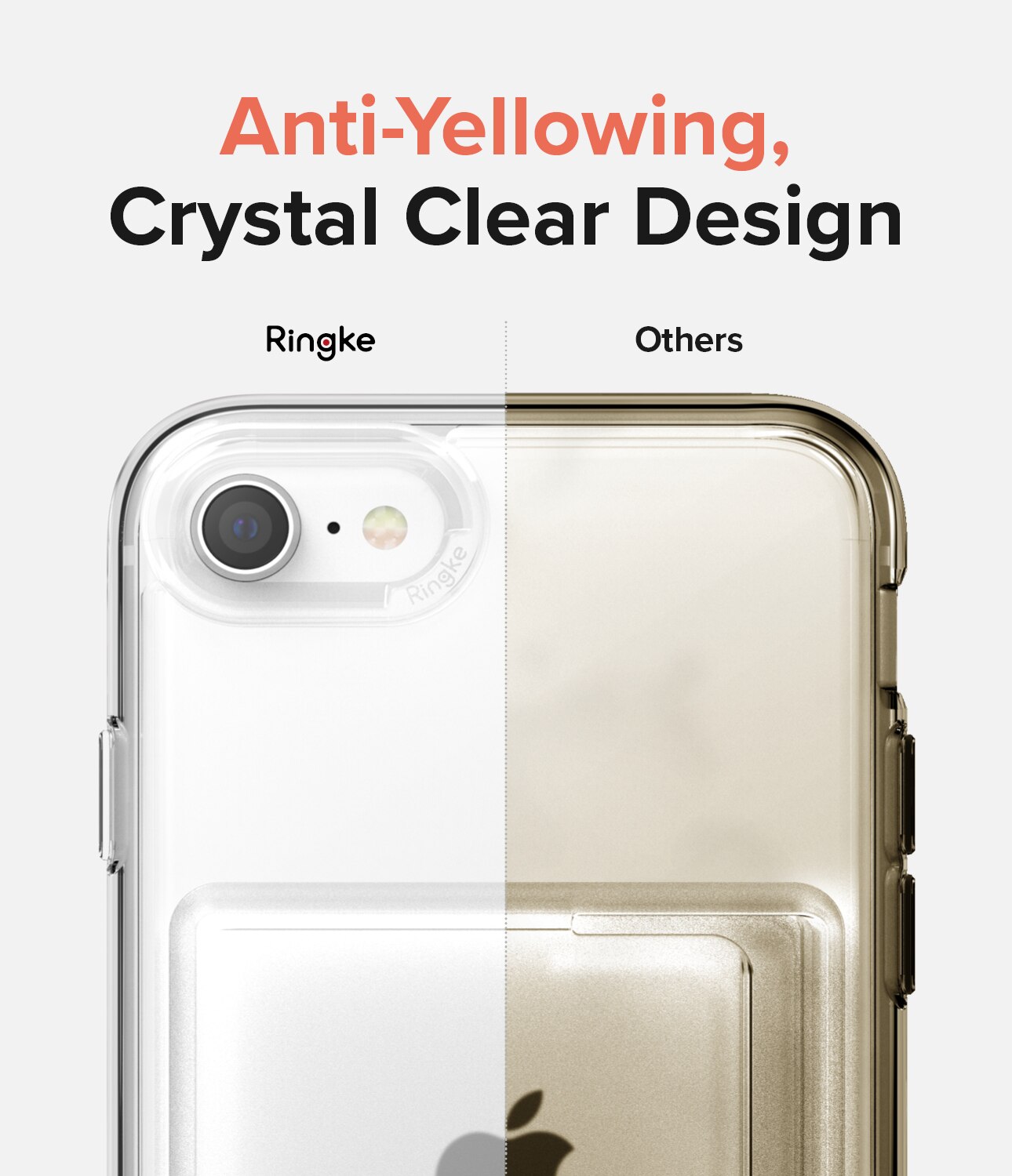 Cover Fusion Card iPhone SE 2022 trasparente