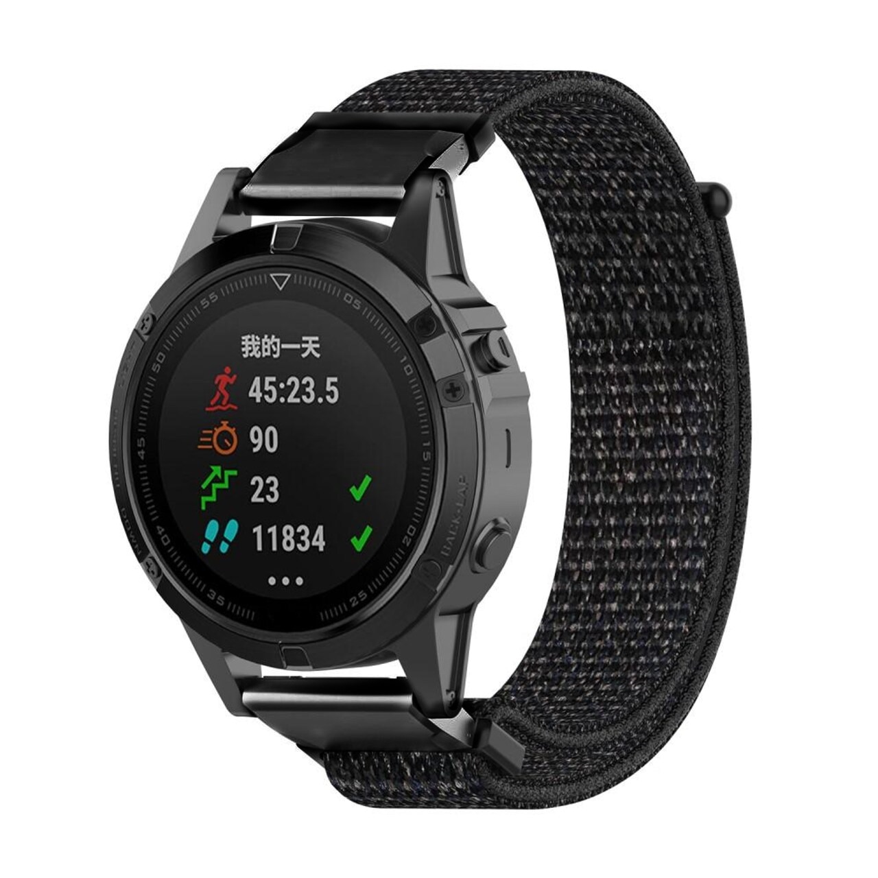 Cinturino in nylon Garmin Epix Pro 47mm Gen 2 nero