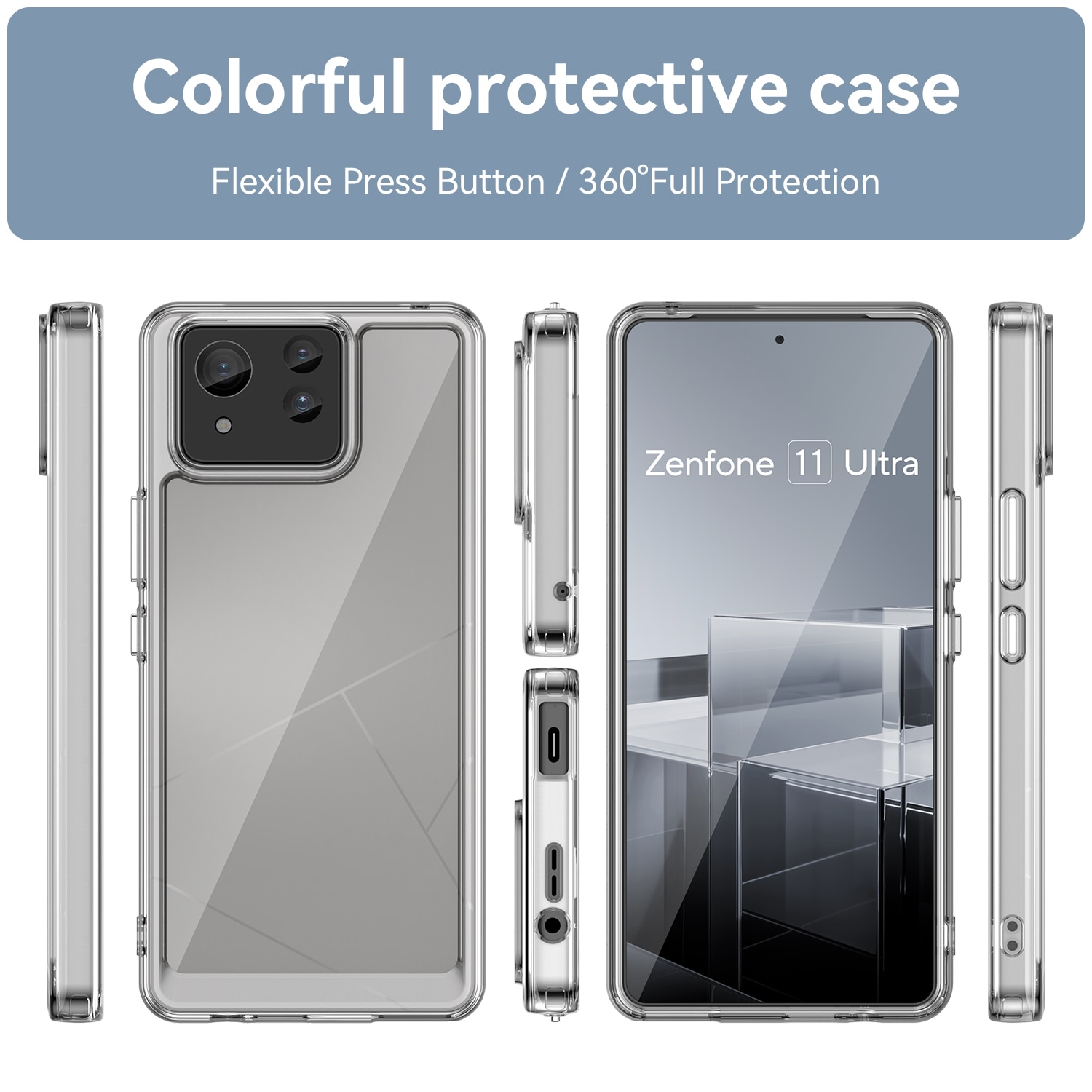 Cover Ibrido Crystal Hybrid Asus Zenfone 11 Ultra trasparente