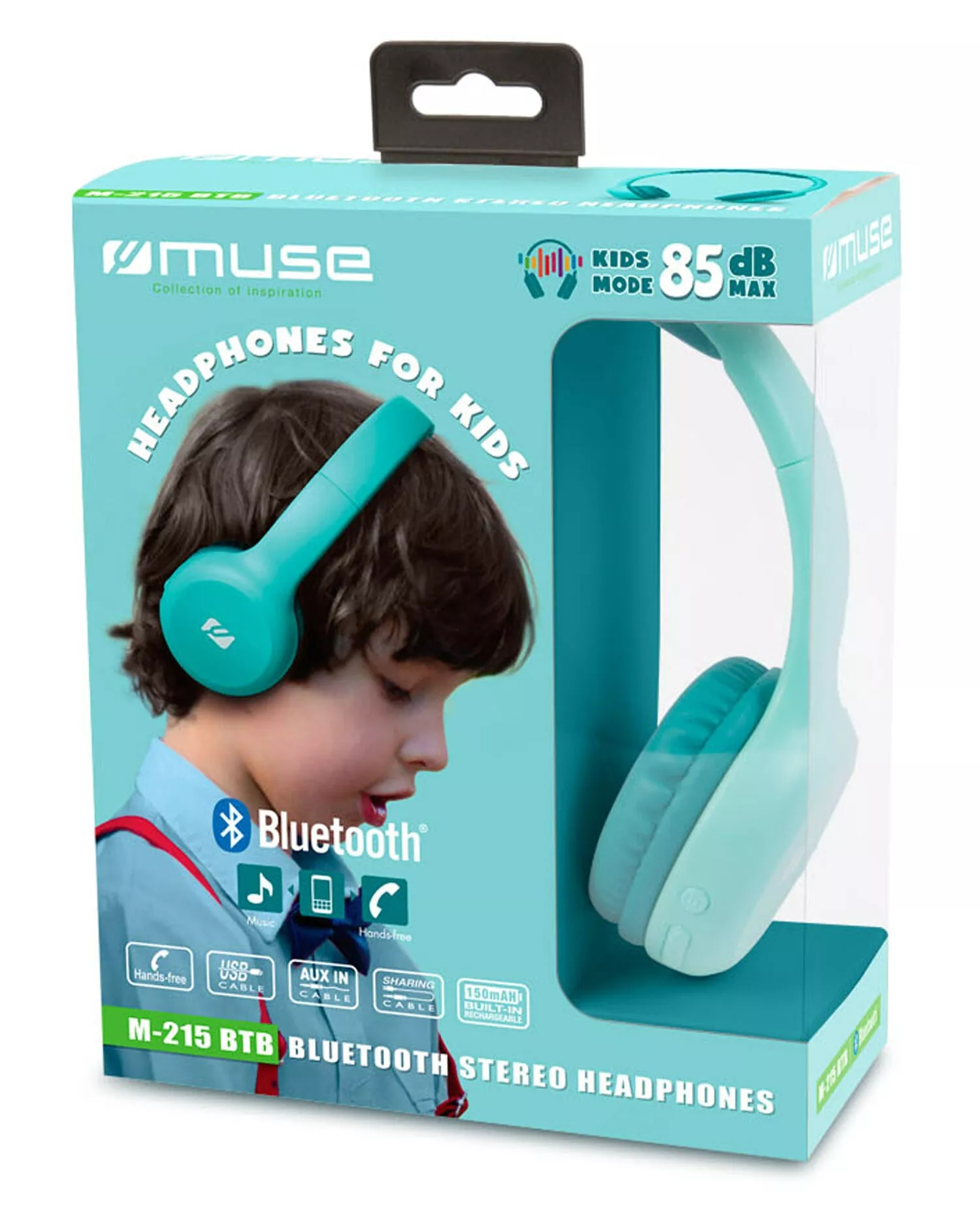 Cuffie Bluetooth On-Ear Wireless per bambini, blu