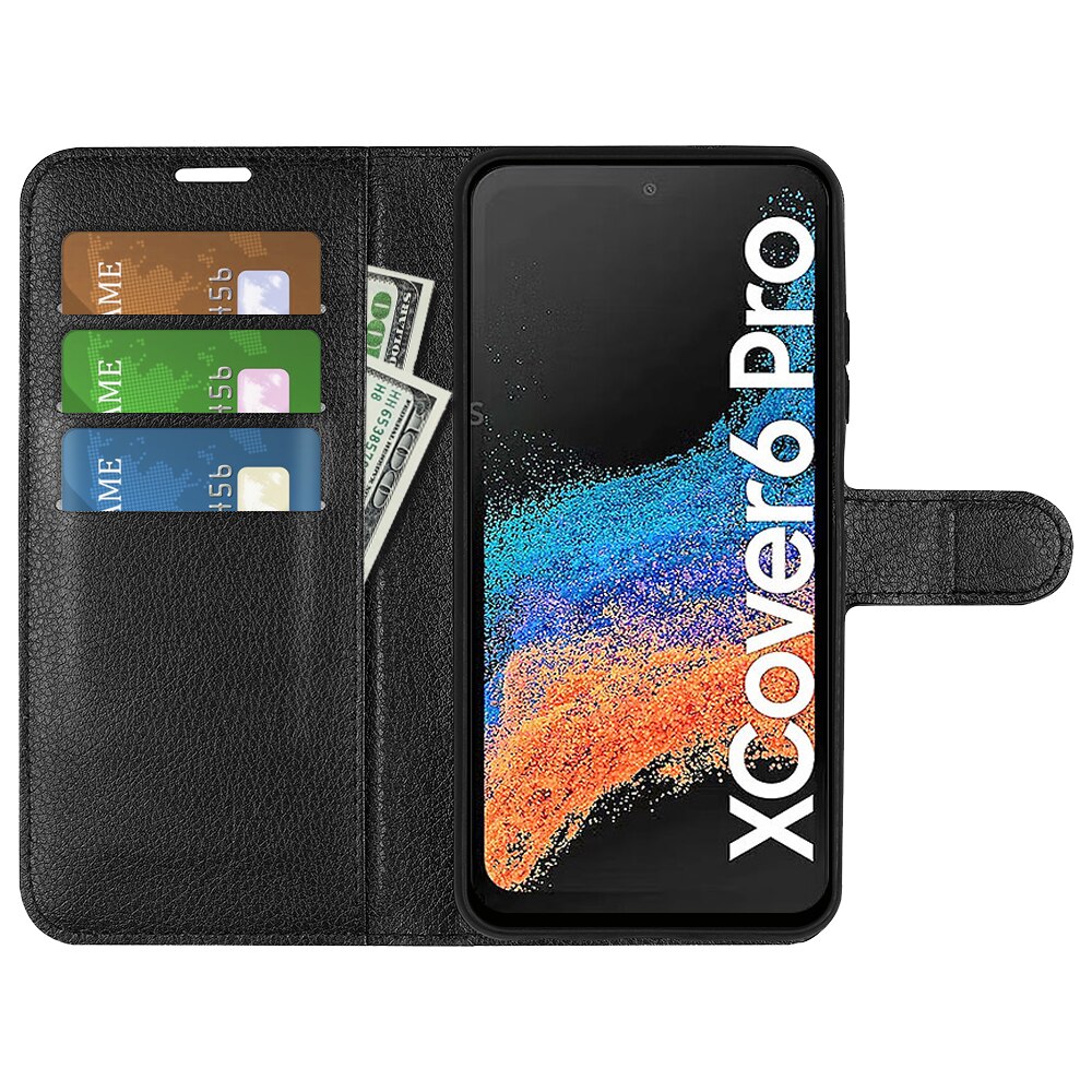 Cover portafoglio Samsung Galaxy Xcover 6 Pro Nero