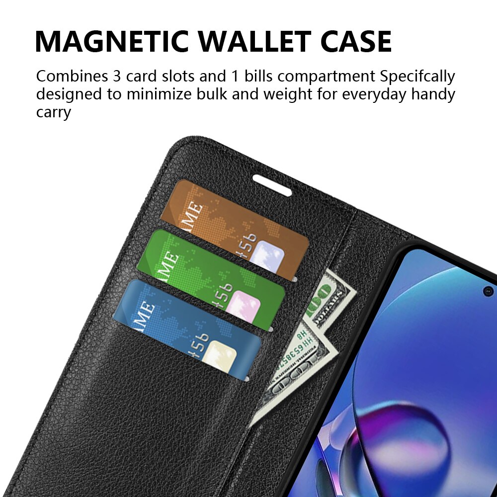 Cover portafoglio Motorola Moto G54 Nero