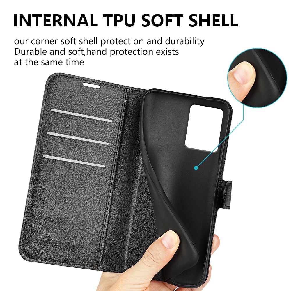 Cover portafoglio Motorola Moto G54 Nero