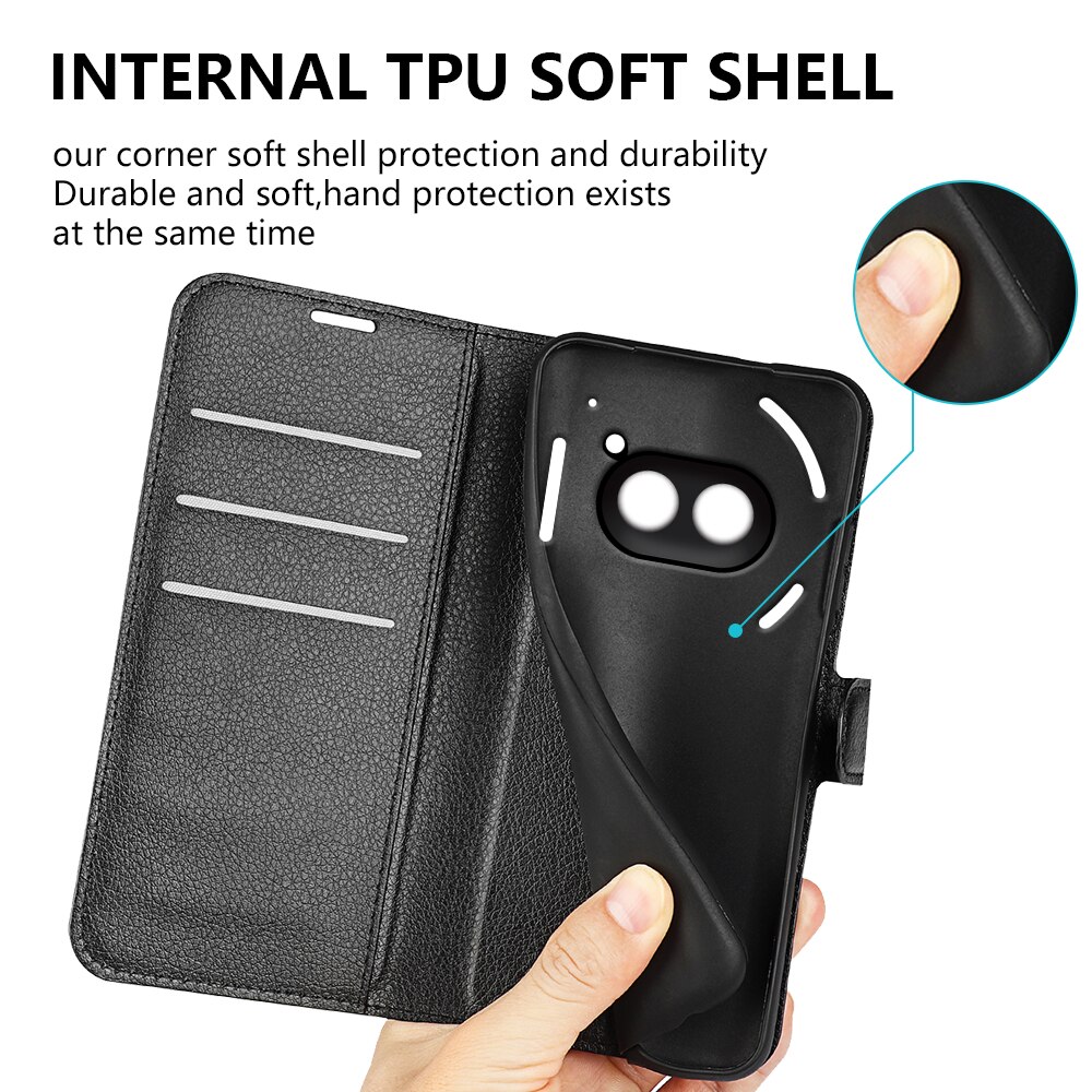 Cover portafoglio Nothing Phone 2a Nero