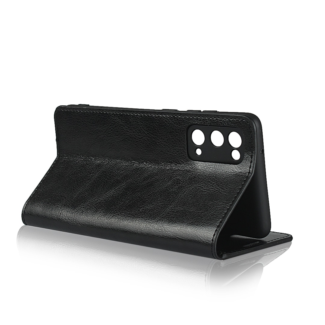 Cover Portafoglio in vera pelle Samsung Galaxy S20 FE nero