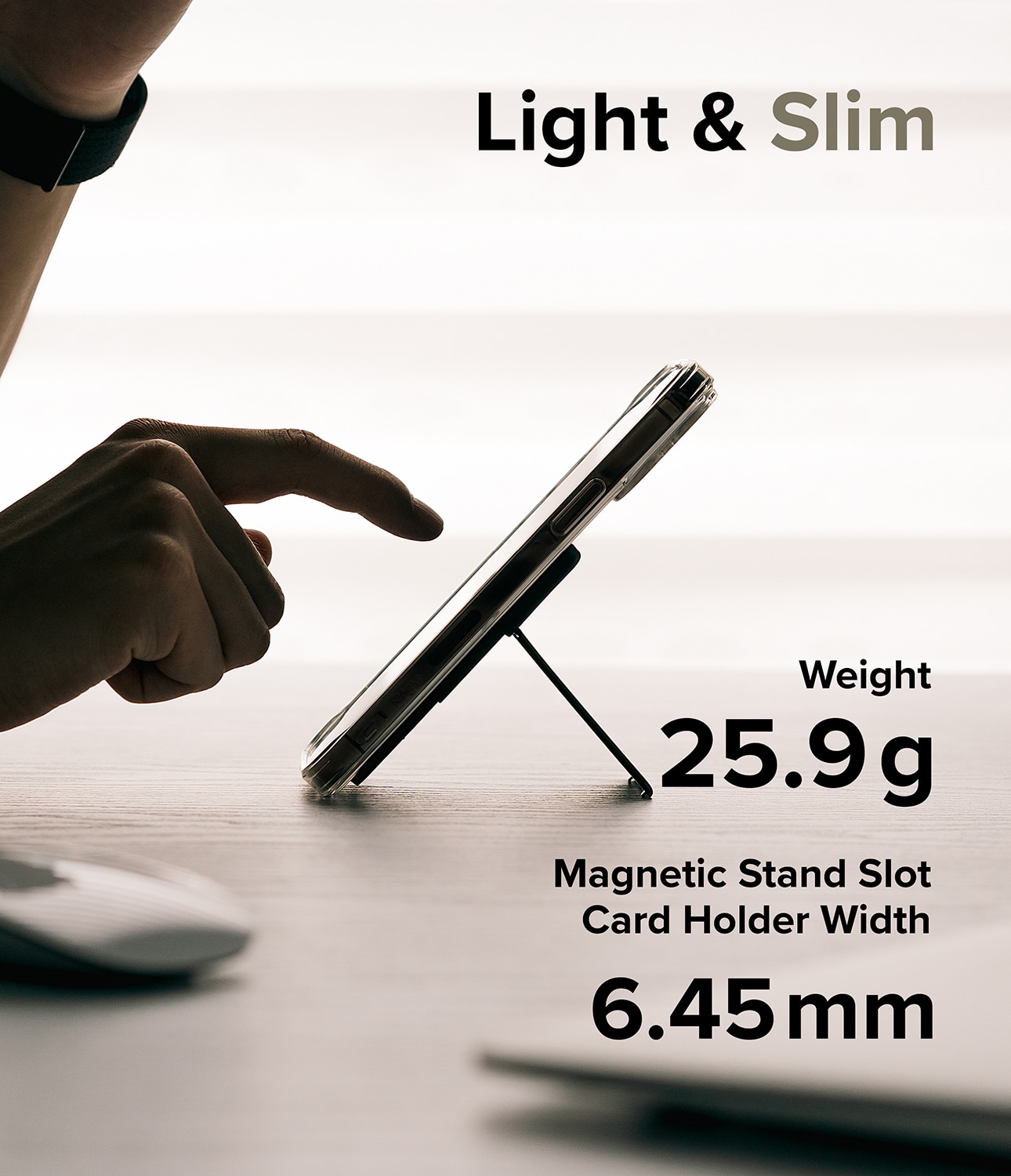 Magnetic Stand Slot Card Holder Clear Mist