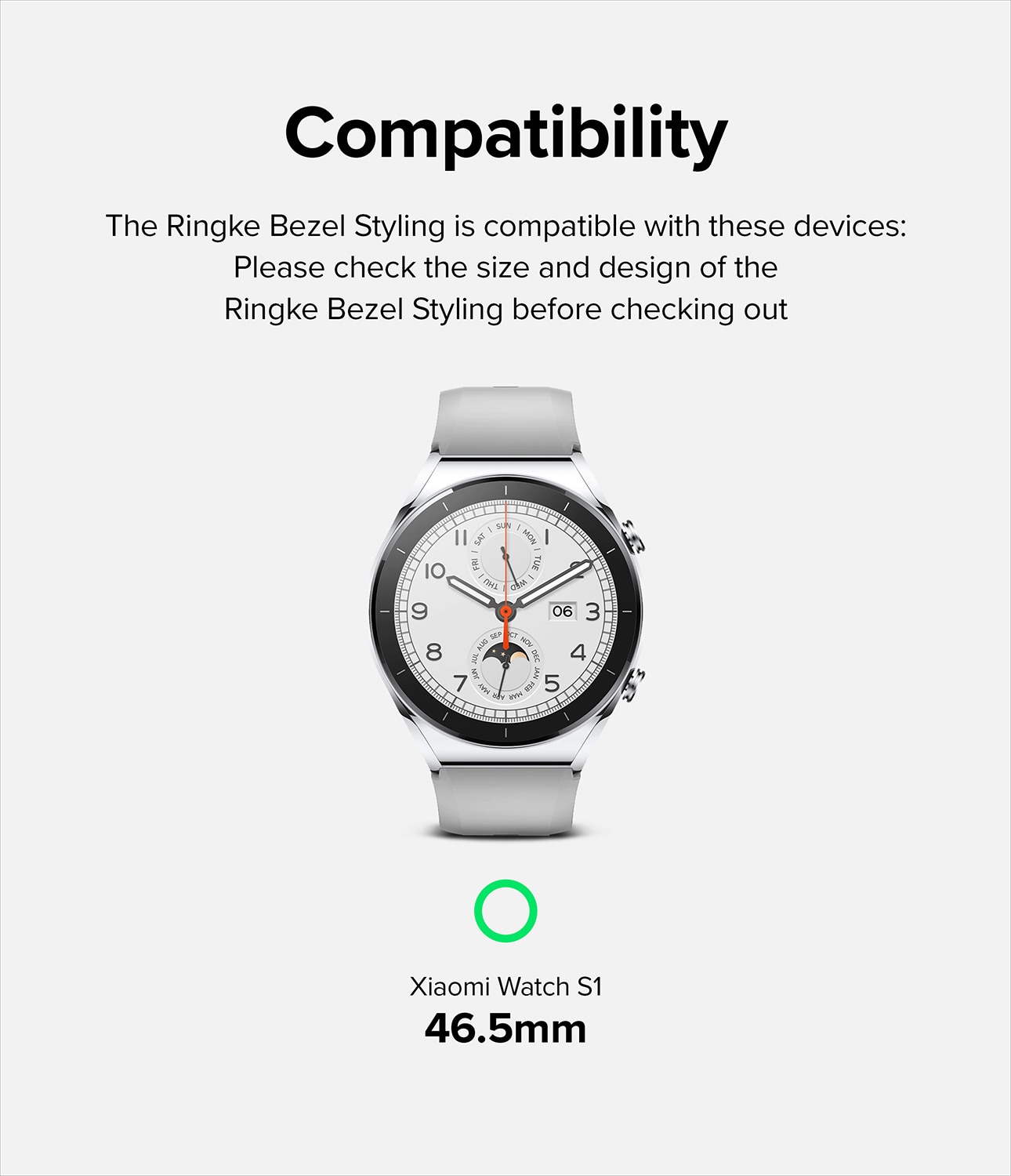 Bezel Styling Xiaomi Watch S1 D'argento