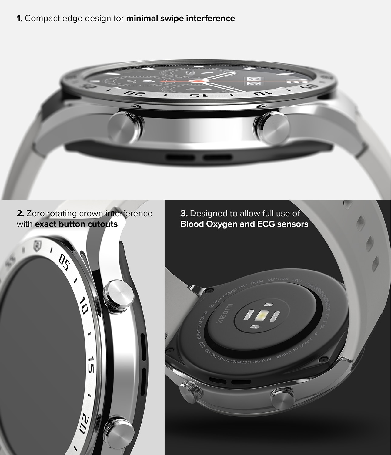 Bezel Styling Xiaomi Watch S1 D'argento