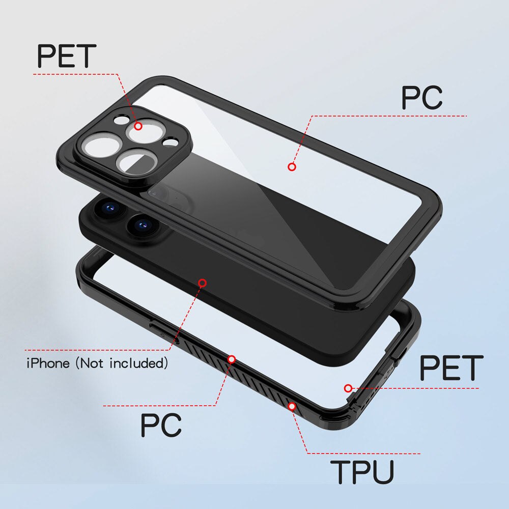 Cover MX Waterproof iPhone 15 Pro Black