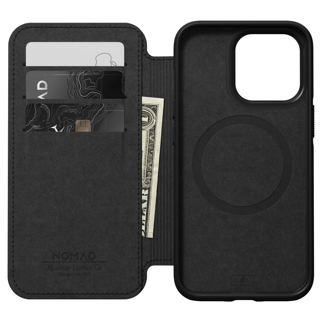Modern Folio Horween Leather MagSafe iPhone 13 Pro Black
