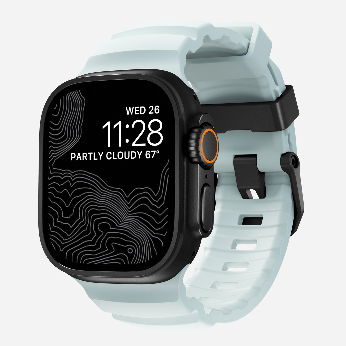 Rocky Point Band Apple Watch Series 4-6 44mm Icy Blue Glow (Black Hardware) - Limited edition