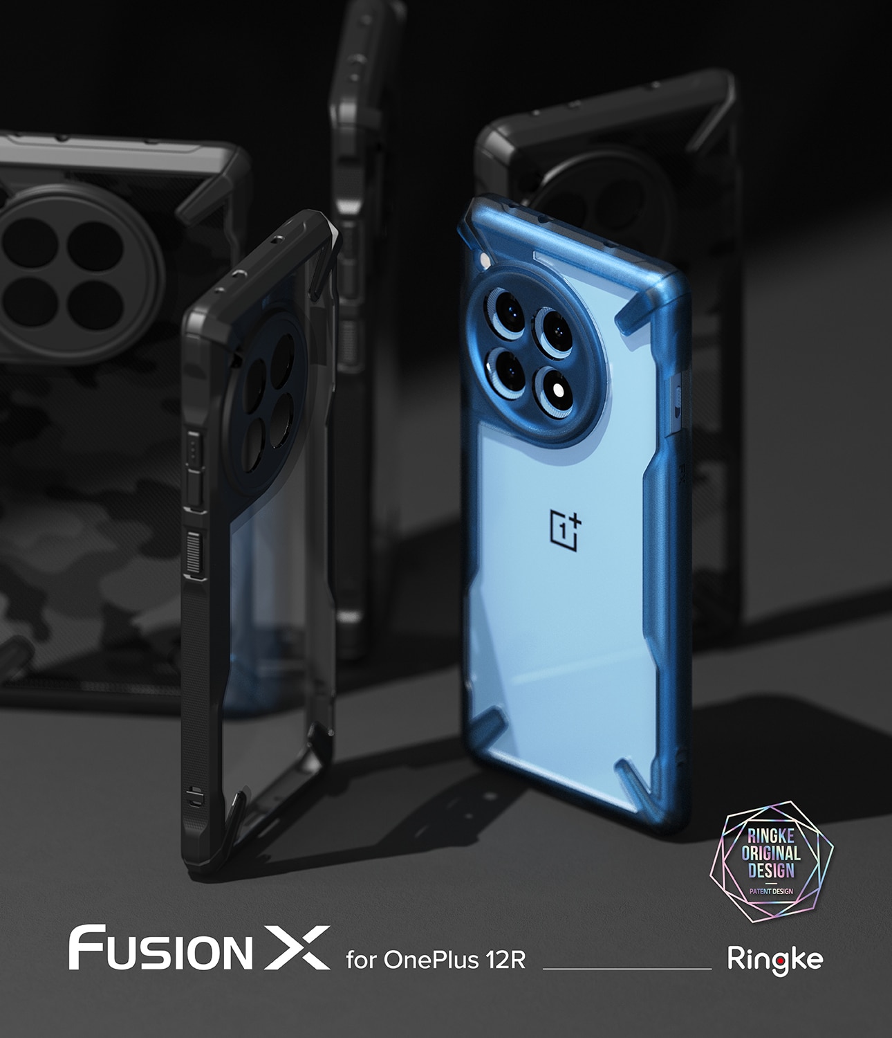 Cover Fusion X OnePlus 12R nero