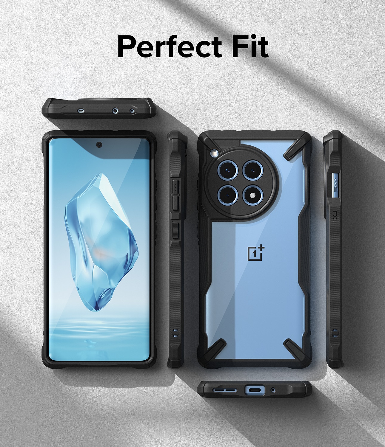 Cover Fusion X OnePlus 12R nero