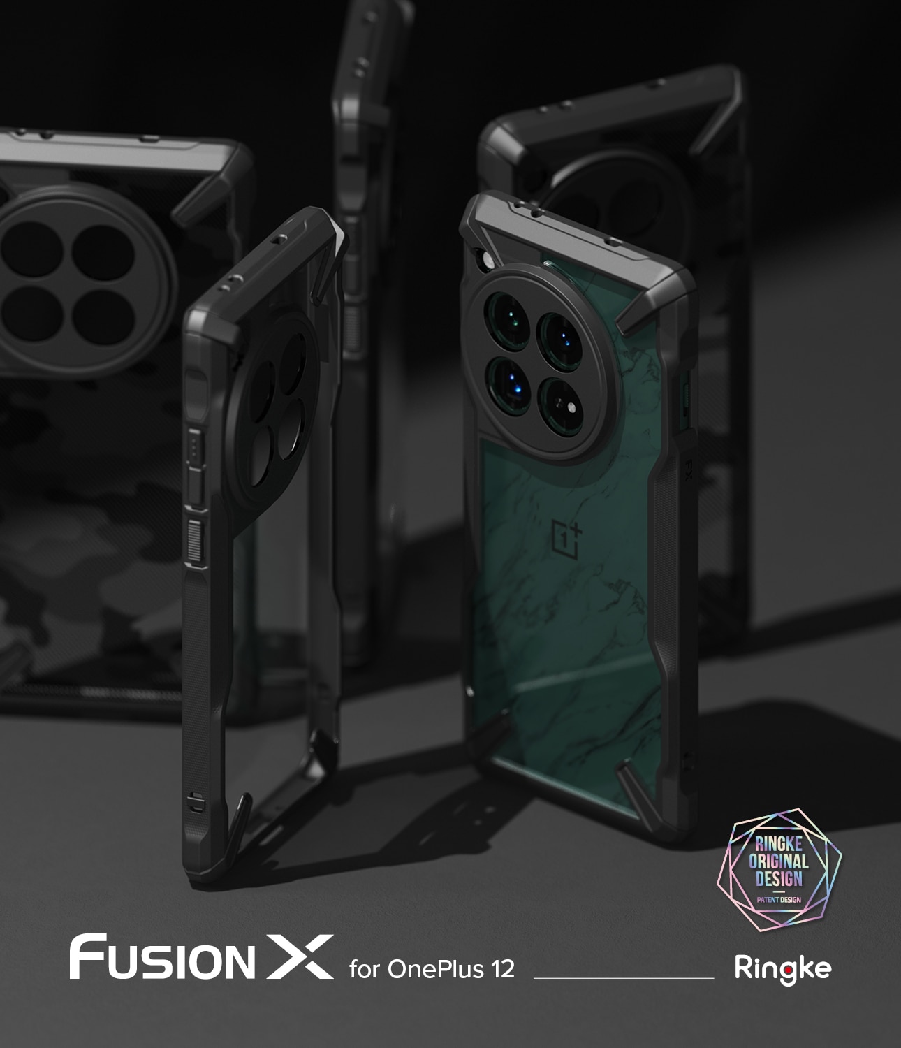 Cover Fusion X OnePlus 12 nero