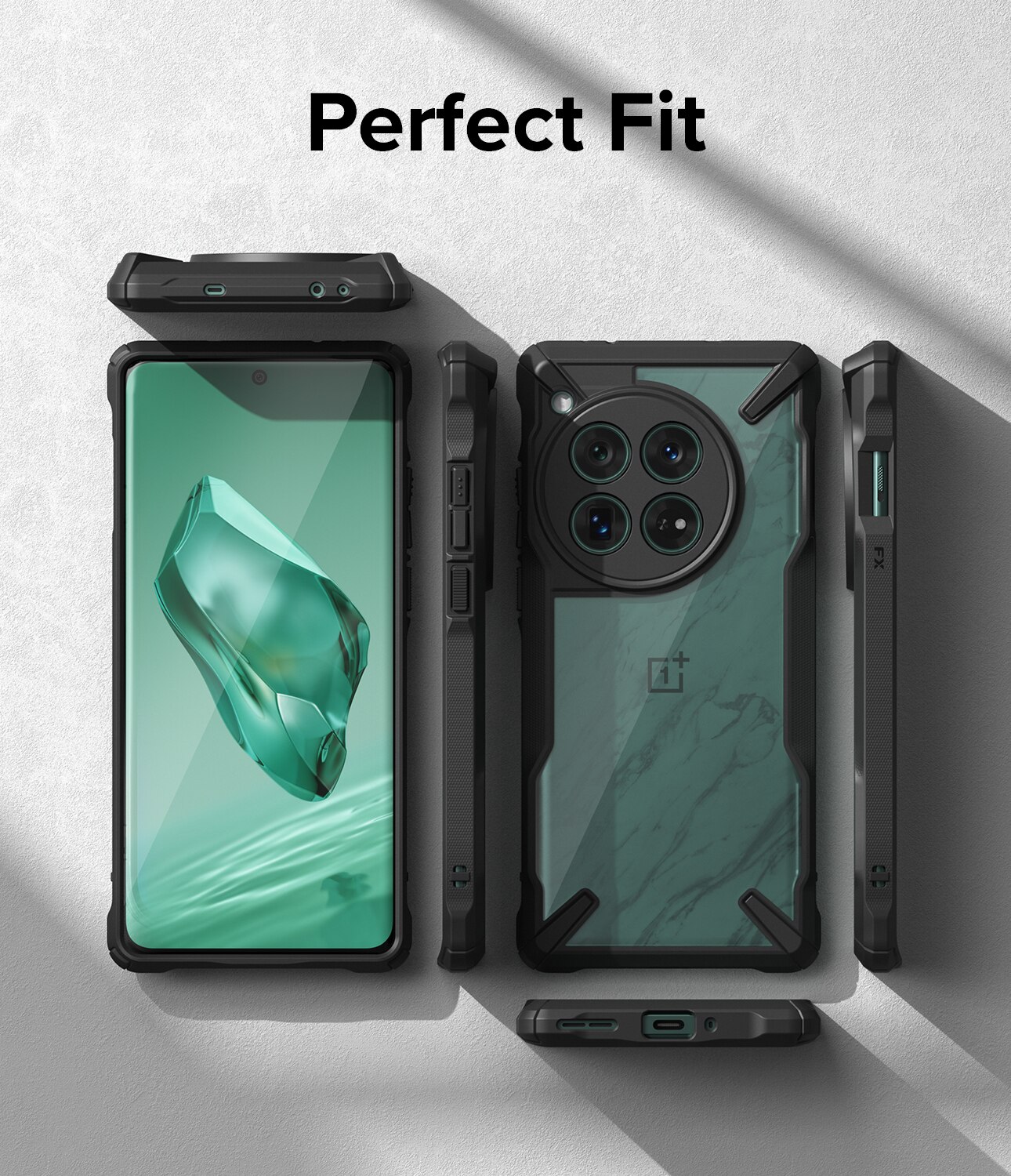 Cover Fusion X OnePlus 12 nero