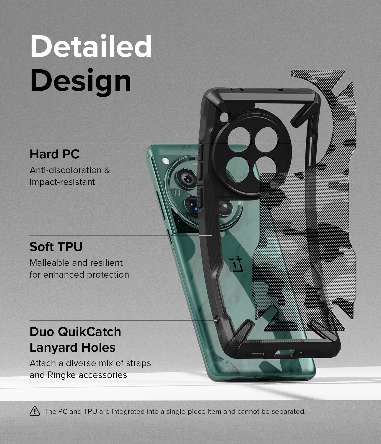 Cover Fusion X OnePlus 12 Camo Black