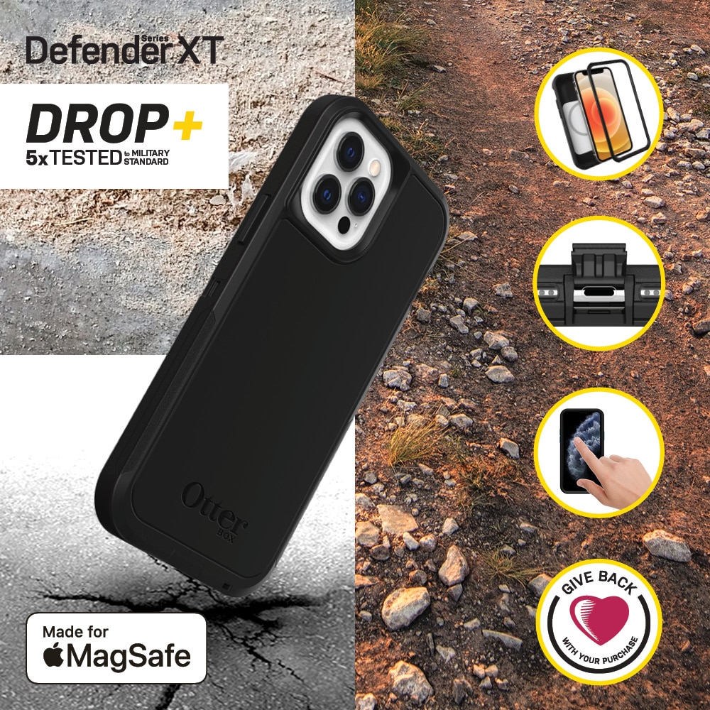 Cover Defender XT MagSafe iPhone 12/12 Pro nero