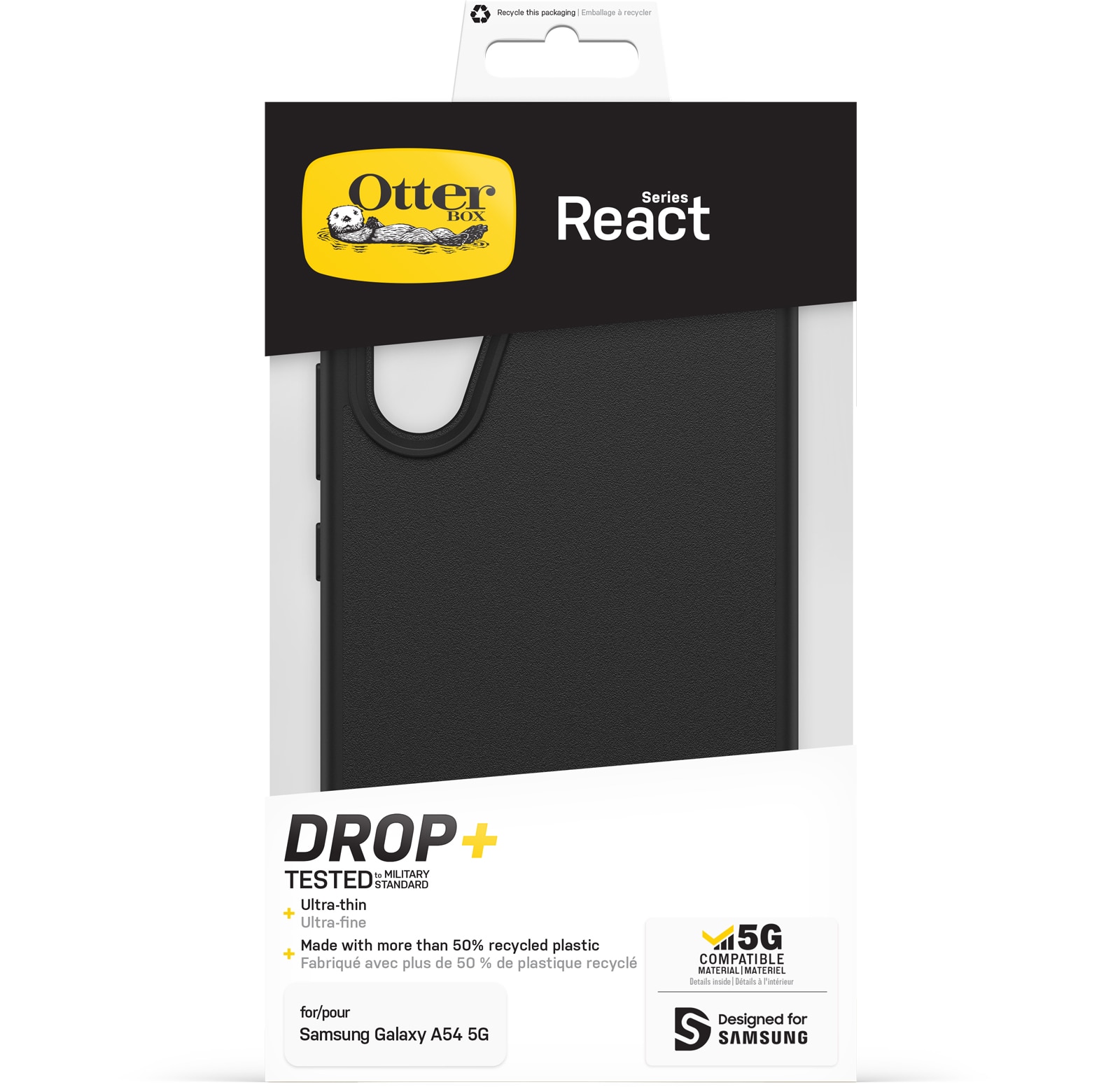 Cover React Samsung Galaxy A54 Nero