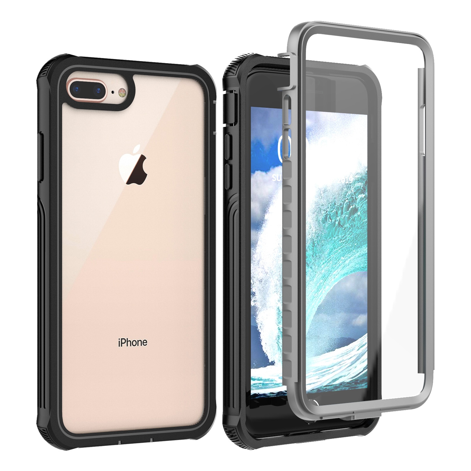Cover Premium Full Protection iPhone 7 Plus/8 Plus nero