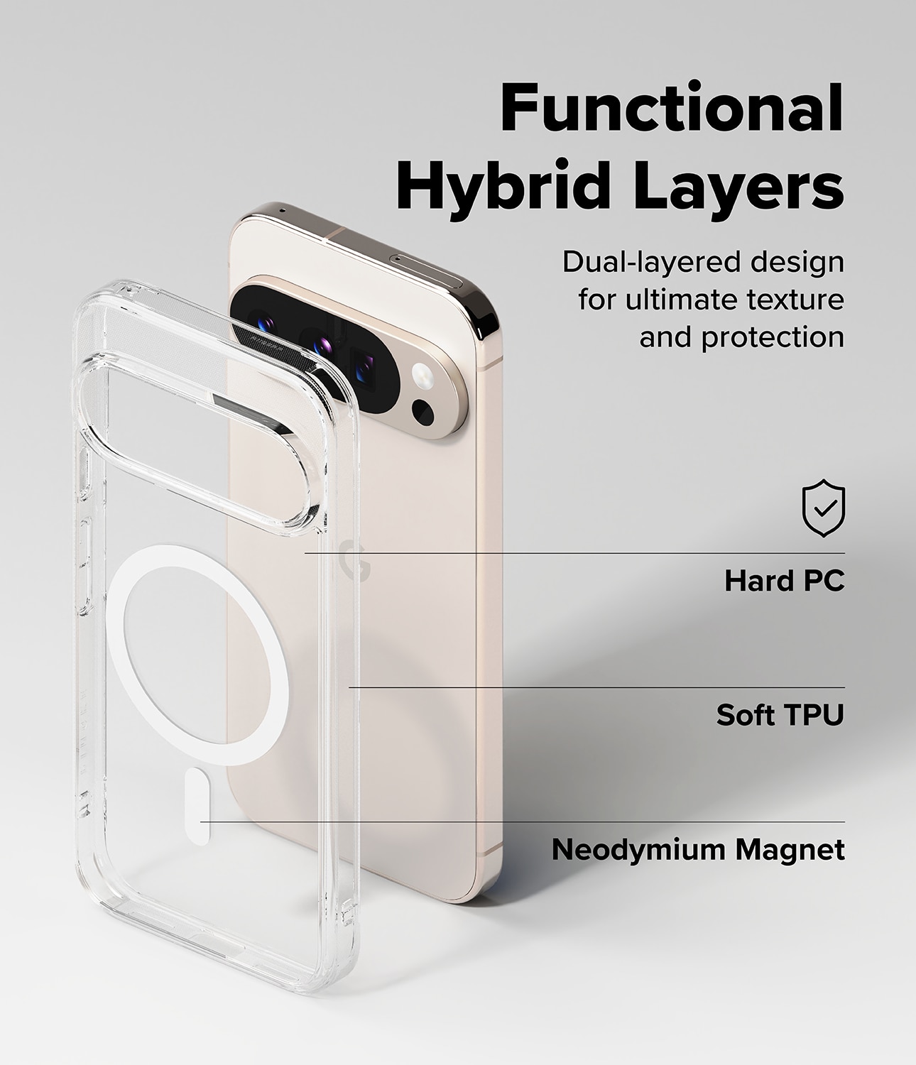 Cover Fusion Magnetic Google Pixel 10 Pro XL Trasparente
