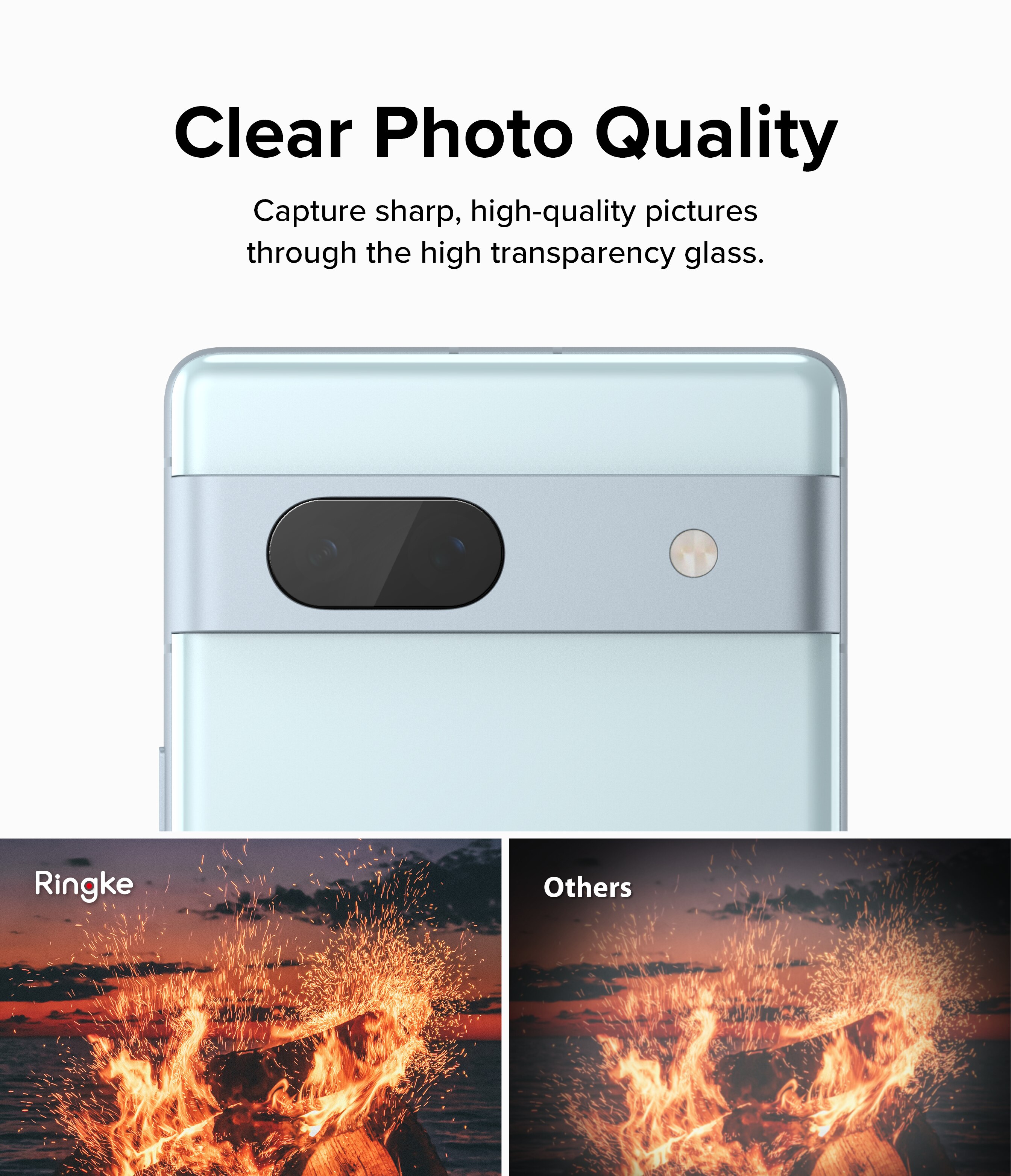 Camera Protector Glass (3-pack) Google Pixel 7a Trasparente