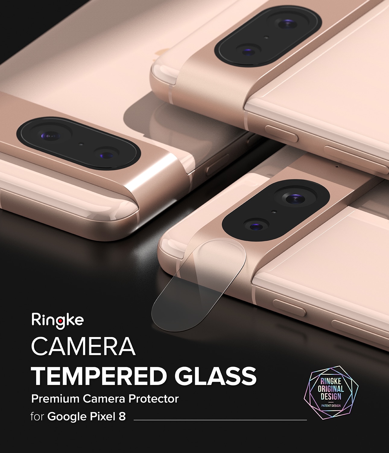 Camera Protector Glass (3-pack) Google Pixel 8 Trasparente
