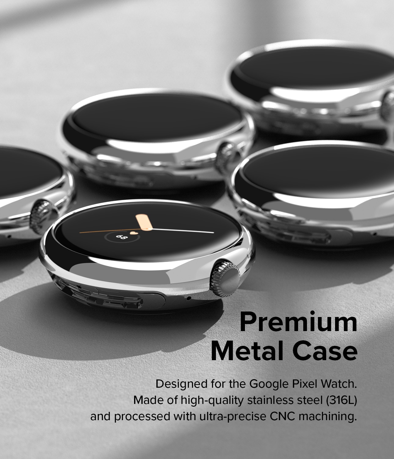 Bezel Styling Google Pixel Watch 2 argento