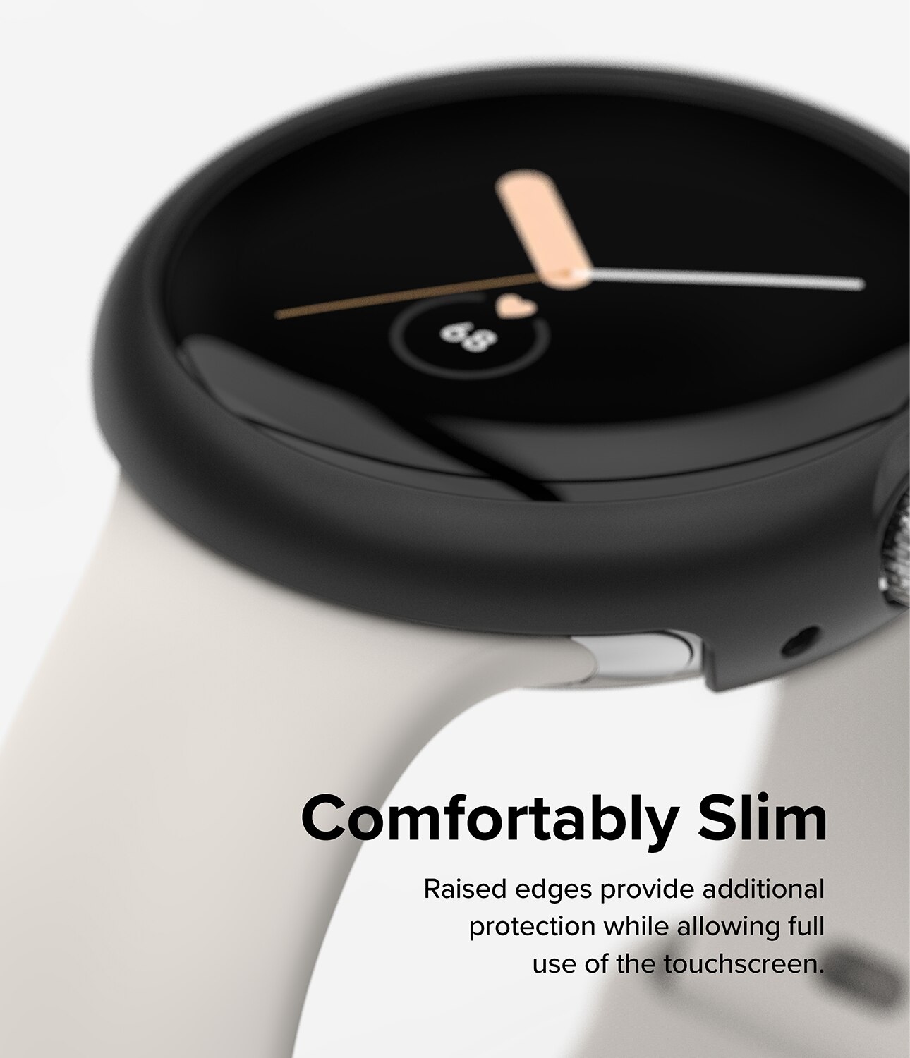 Cover Slim (2 pezzi) Google Pixel Watch Matte Black & Clear