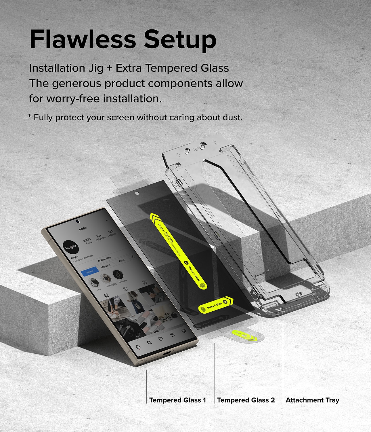 Easy Slide Privacy Glass (2 pezzi) Samsung Galaxy S24 Ultra