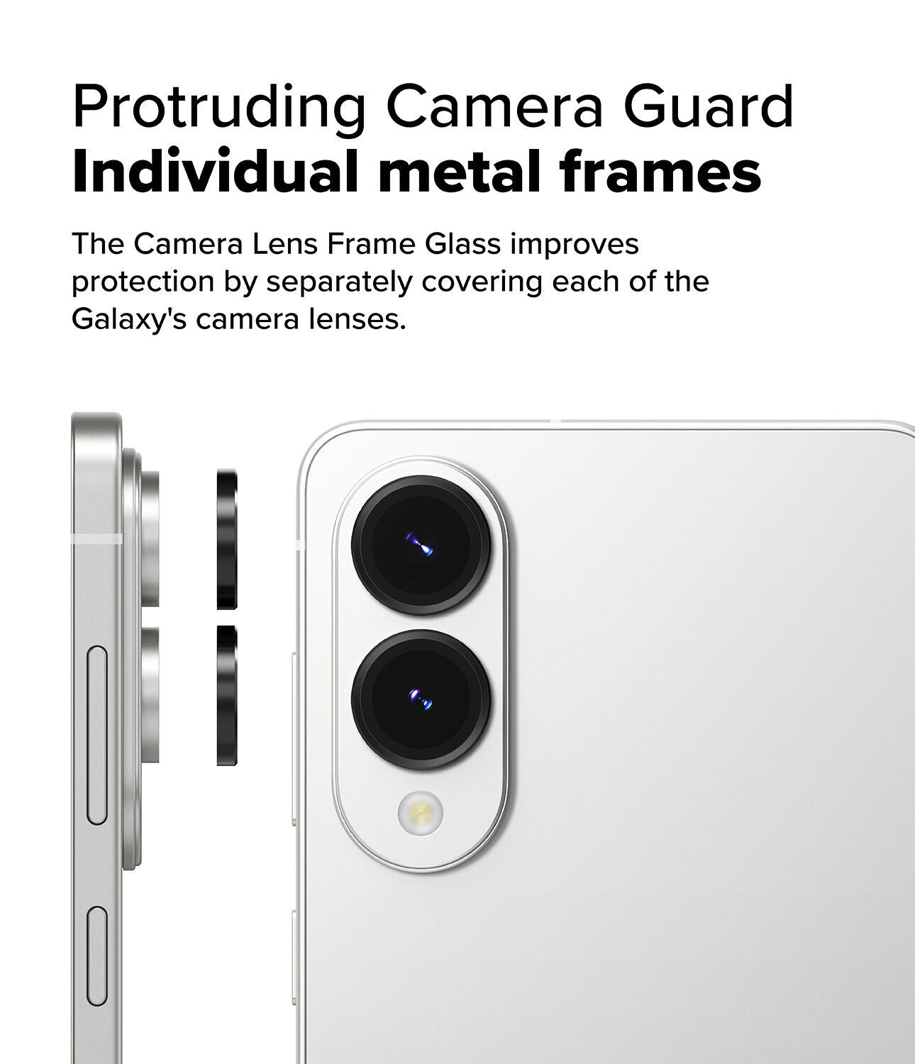 Camera Lens Frame Glass (2 pezzi) Samsung Galaxy S25 Edge Black