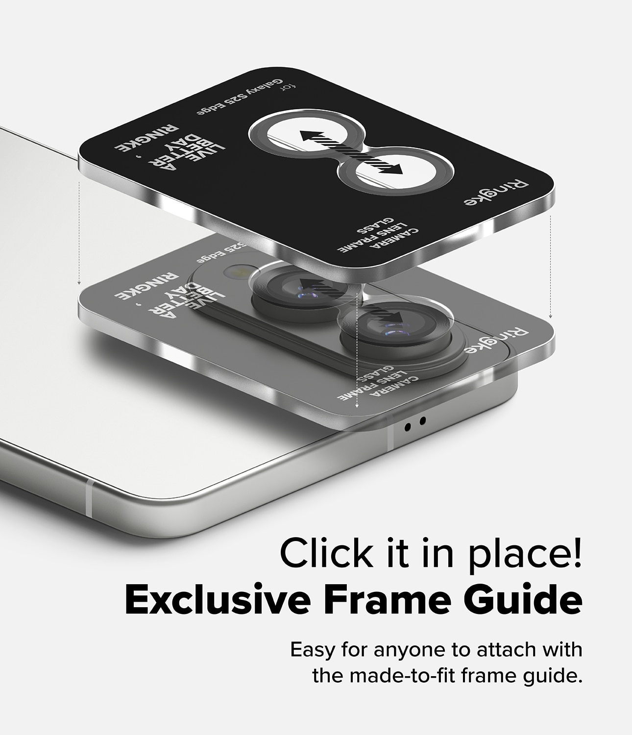 Camera Lens Frame Glass (2 pezzi) Samsung Galaxy S25 Edge Black