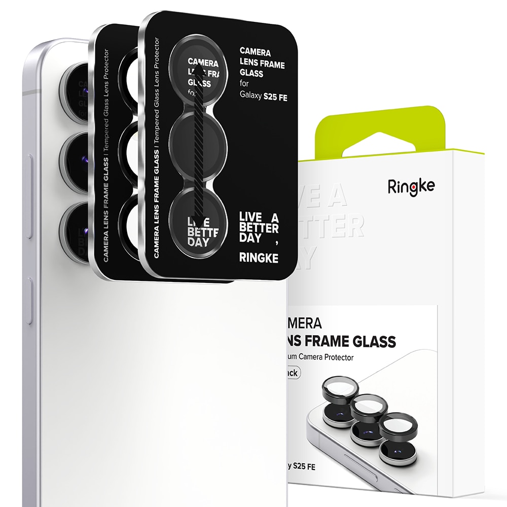 Camera Lens Frame Glass (2 pezzi) Samsung Galaxy S25 FE Black