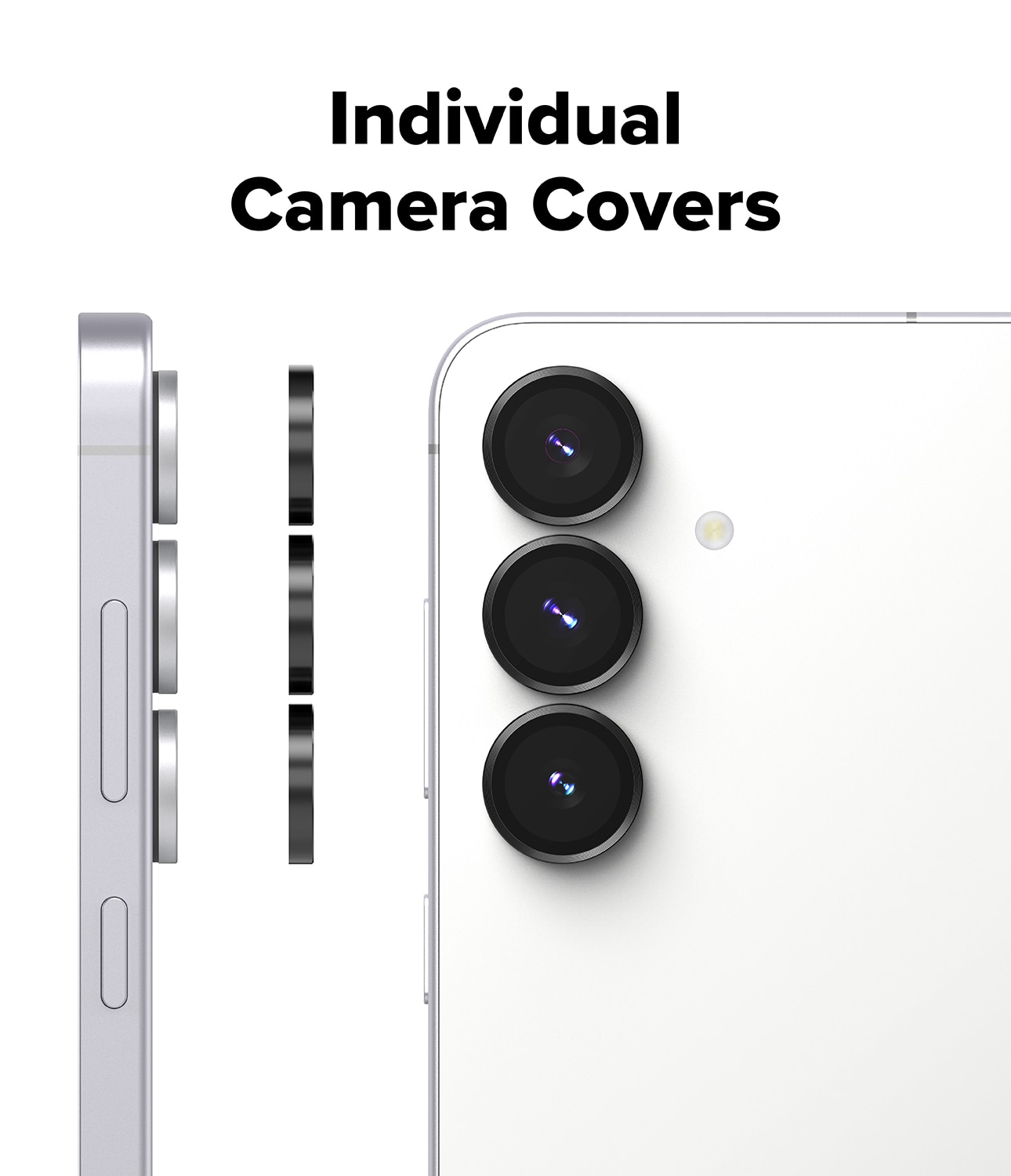 Camera Lens Frame Glass (2 pezzi) Samsung Galaxy S25 FE Black