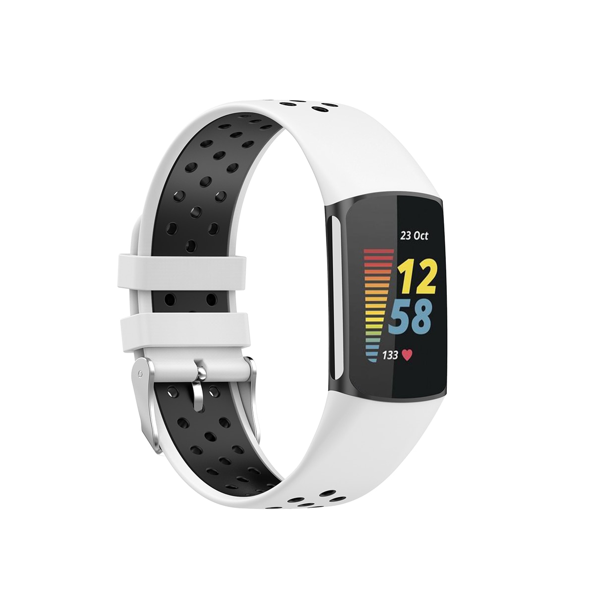 Cinturino Sport in Silicone Fitbit Charge 6 Bianco