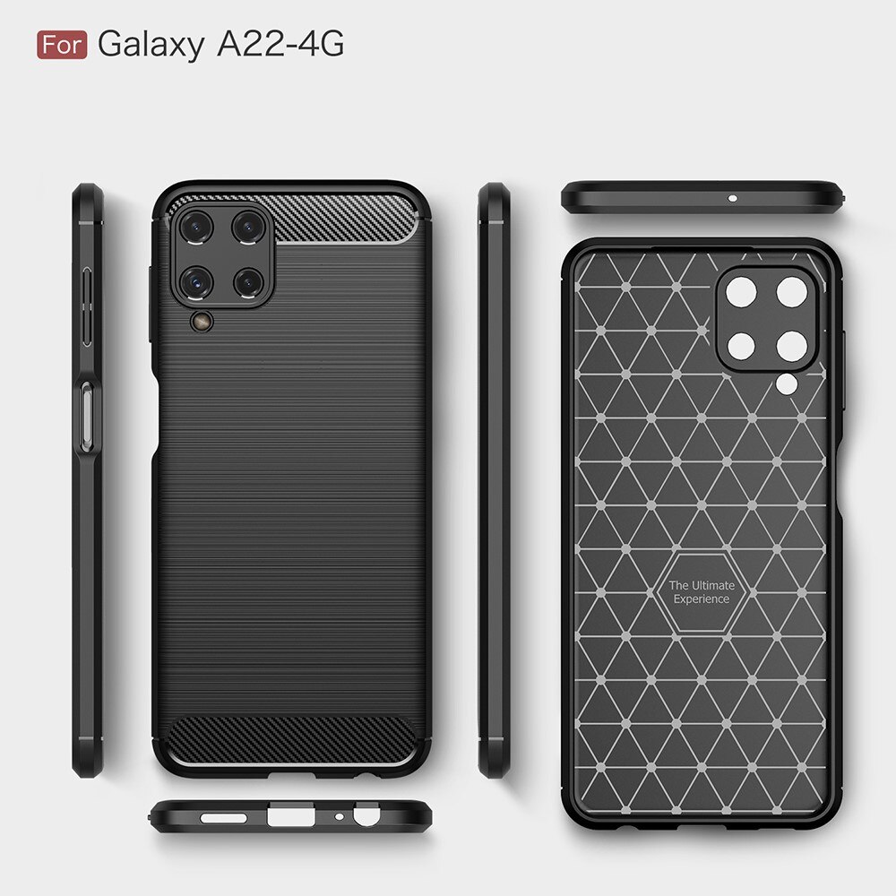 Cover TPU Brushed Samsung Galaxy A22 4G Nero