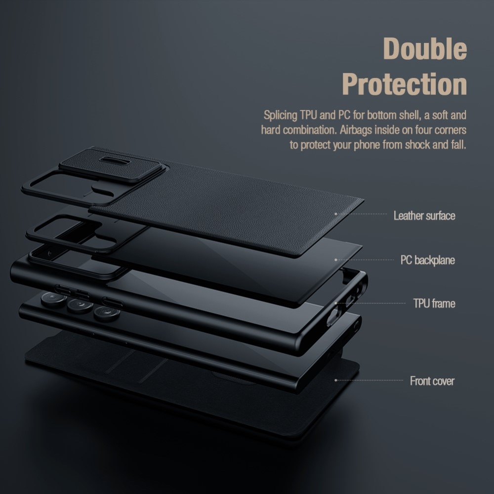 Cover Qin Pro CamShield Samsung Galaxy S23 Ultra Green