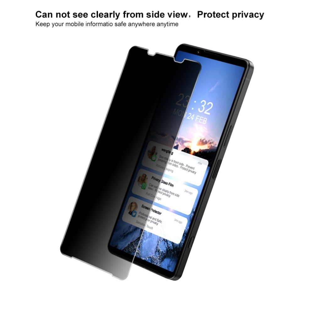 Proteggischermo effetto privacy per schermo intero Sony Xperia 1 IV Nero